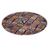 Halloween-Briefmarkenmuster Schneidebrett (Ecke)