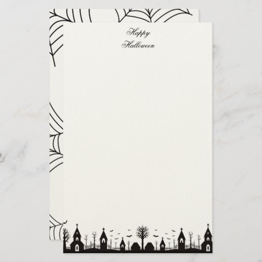 Halloween Briefpapier (Vorne/Hinten)