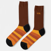 Halloween Bright Yellow Orange insgeheim wild Socken (Linkes Detail)