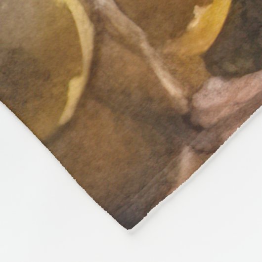 Halloween Brittany Spaniel mit Pumpkins Beängstige Fleecedecke (Ecke)