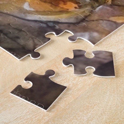 Halloween Brittany Spaniel mit Pumpkins Beängstige Puzzle (Seite)