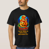 Halloween Broken Teddy Bären Knife Pumpkin Barks T-Shirt (Vorderseite)