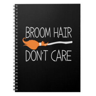 Halloween Broom Hair kümmert sich nicht um Geburts Notizblock