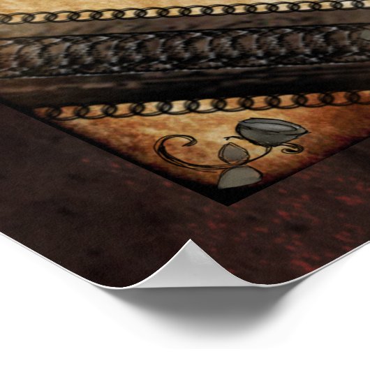 Halloween Brown Gothic 24x36 Willkommen bei Hochze Poster (Ecke)