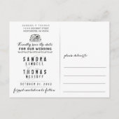 Halloween Brown Gothic LIEBE Rett Date PostCard Ankündigungspostkarte (Rückseite)