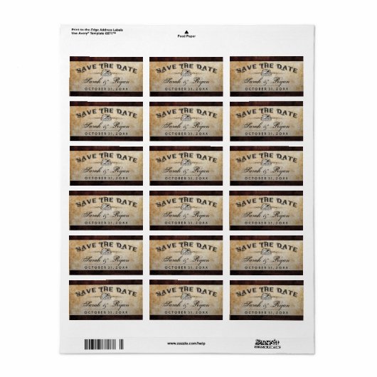 Halloween Brown Gothic Skeleton Matching Rett Date Adressaufkleber (Vorne)