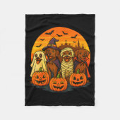 Halloween Brown Labrador Ghost Soky Chocolate Lab Fleecedecke (Vorderseite)