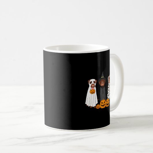 Halloween Brown Labrador Ghost Soky Chocolate Lab Kaffeetasse (VorderseiteRechts)