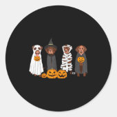 Halloween Brown Labrador Ghost Soky Chocolate Lab Runder Aufkleber (Vorderseite)