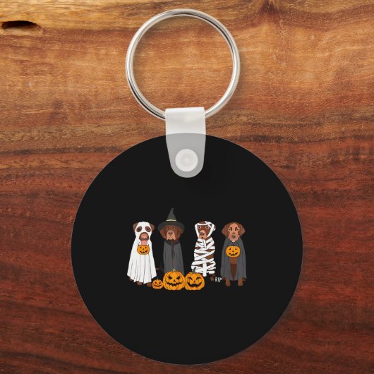 Halloween Brown Labrador Ghost Soky Chocolate Lab Schlüsselanhänger (Vorderseite)