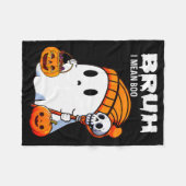 Halloween Bruh Ghost Boo Skull Pumpkin Boys Kids M Fleecedecke (Vorderseite (Horizontal))