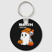 Halloween Bruh Ghost Boo Skull Pumpkin Boys Kids M Schlüsselanhänger (Vorderseite)