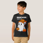 Halloween Bruh Ghost Boo Skull Pumpkin Boys Kids M T-Shirt (Vorne ganz)