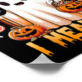 Halloween Bruh Ghost Boo Skull Pumpkin Trick or Tr Poster (Ecke)