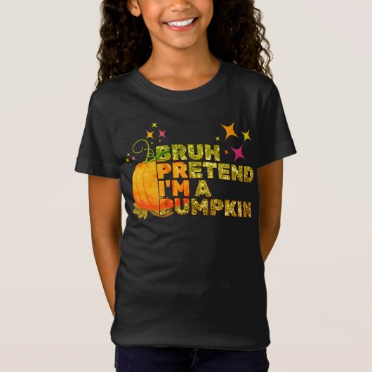 Halloween BRUH TUT, ICH BIN EIN PUMPKIN-Glitzer Fa T-Shirt (Vorderseite)