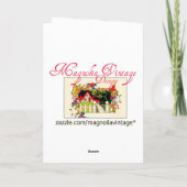 Halloween Brundage Girl with Black Hat and Cat Karte (Rückseite)