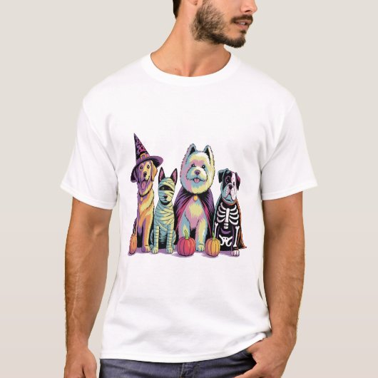 Halloween Brush Squad Dog T-Shirt (Vorderseite)