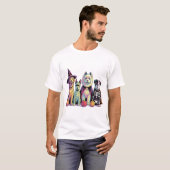 Halloween Brush Squad Dog T-Shirt (Vorne ganz)