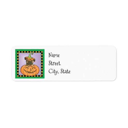 Halloween Brussels Griffon Label (Vorne)