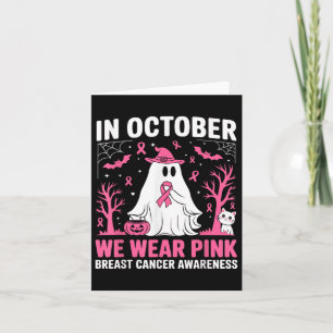Halloween Brustkrebs-Bewusstsein im Oktober Wir Karte