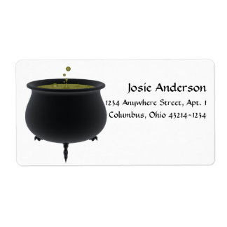 Halloween Bubbling Cauldron Address Labels 1