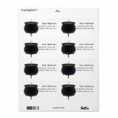 Halloween Bubbling Cauldron Address Labels 1 (Vorne)