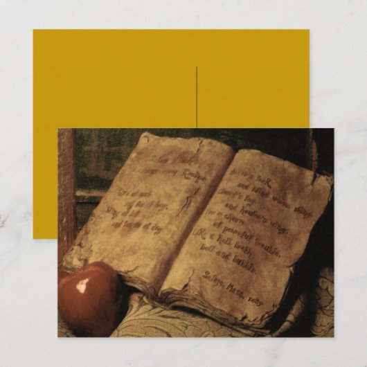 Halloween Buch der Tränke ~ Postkarte (Vorne/Hinten)