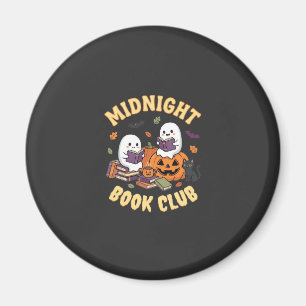 Halloween Buchclub Geist Lesen Kürbis Design_1 Magnet