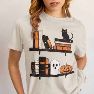 Halloween-Bücher auf dem Regal Leseliebhaber  Tri-Blend Shirt