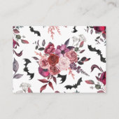 Halloween-Bücher für Baby-Blume Kinderdusche Begleitkarte (Rückseite)