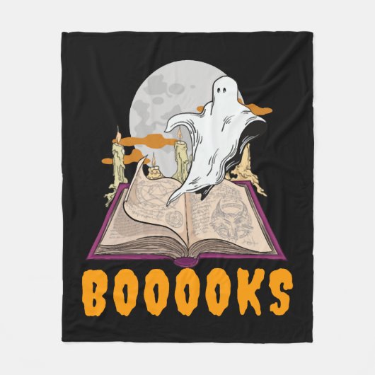 Halloween-Bücher. Ghost-Lesehalloween Fleecedecke (Vorderseite)