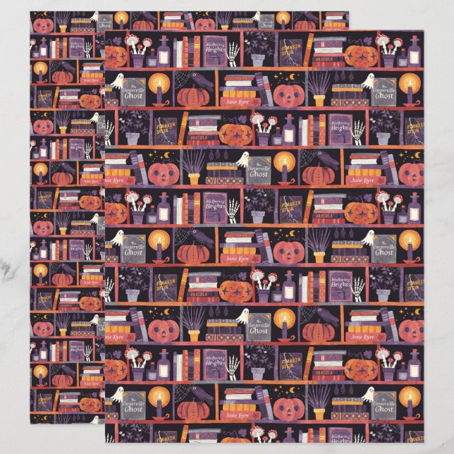 Halloween-Bücherbuch (Vorne/Hinten)