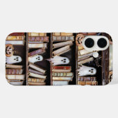 Halloween Bücherregal Handyhülle Geist Kürbis Case-Mate iPhone Hülle (Rückseite (Horizontal))