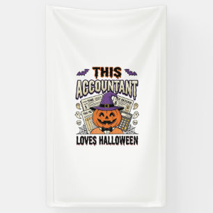 Halloween-Buchhalter Lustige Gruselige Steuersaiso Banner