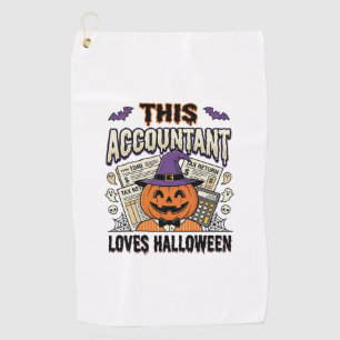 Halloween-Buchhalter Lustige Gruselige Steuersaiso Golfhandtuch