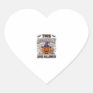 Halloween-Buchhalter Lustige Gruselige Steuersaiso Herz-Aufkleber