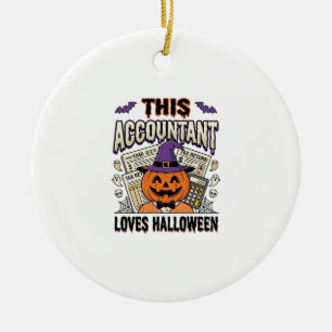 Halloween-Buchhalter Lustige Gruselige Steuersaiso Keramik Ornament