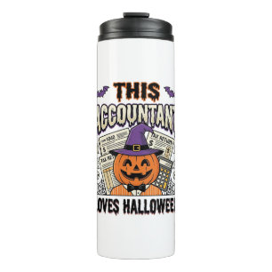 Halloween-Buchhalter Lustige Gruselige Steuersaiso Thermosbecher