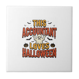 Halloween-Buchhalter Vintage-Geist-Shirt-Design_1 Fliese