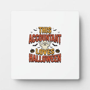 Halloween-Buchhalter Vintage-Geist-Shirt-Design_1 Fotoplatte