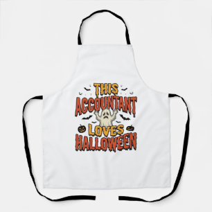Halloween-Buchhalter Vintage-Geist-Shirt-Design_1 Schürze