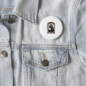 Halloween Buchhalterin Hexe Vintage Sensenmann Des Button (Beispiel)