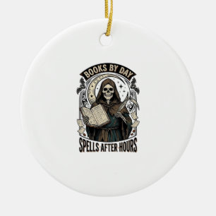 Halloween Buchhalterin Hexe Vintage Sensenmann Des Keramik Ornament