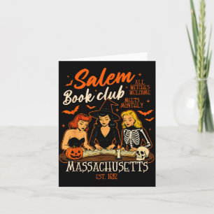 Halloween-Buchlese-Hexe Salem Buchclub Karte