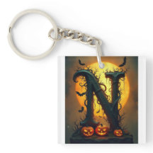 Halloween Buchstabe N Einzelne Träne