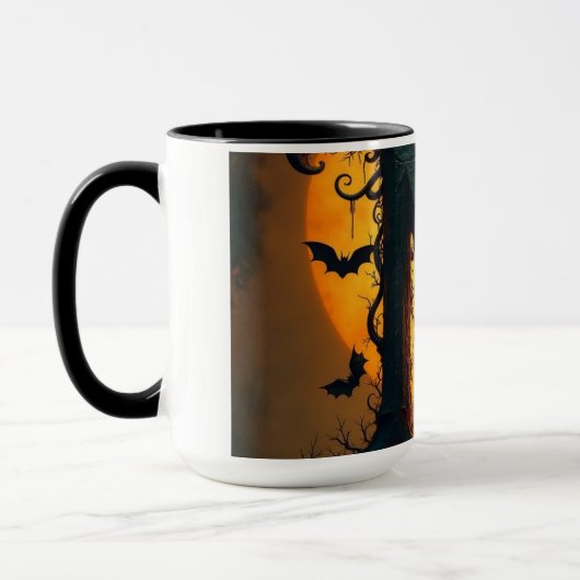 Halloween Buchstabe N Einzelne Träne Tasse (Links)