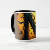 Halloween Buchstabe N Einzelne Träne Tasse (Vorderseite Links)