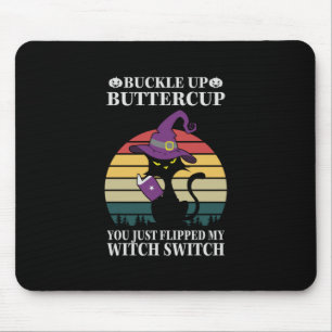 Halloween Buckle Up Butter Cup Birthday Mousepad