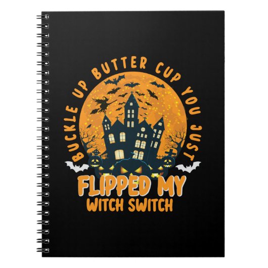 Halloween Buckup Batter Cup Sie Geburtstag Notizblock (Vorderseite)