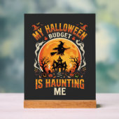 Halloween Budget Spuk Acrylschild (Neutral)